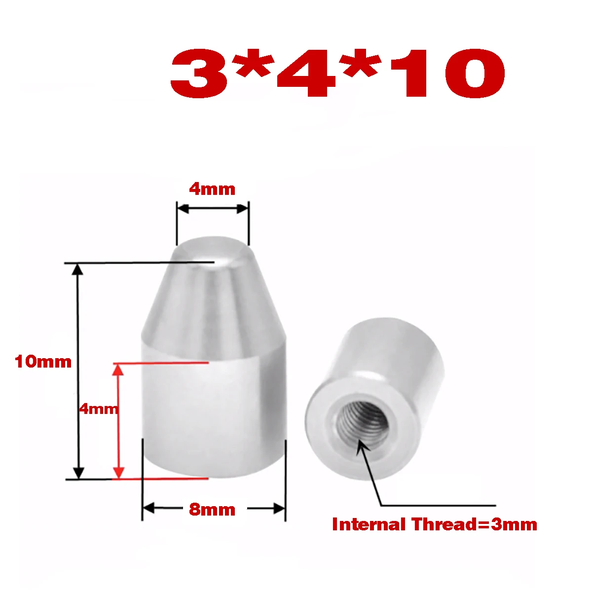 Description Picture 6 of itemTapered Internal Thread Pin/Cylindrical Pin/Internal Thread Guide Post/Taper Head Positioning Post/Chamfered Internal Thread Pin
