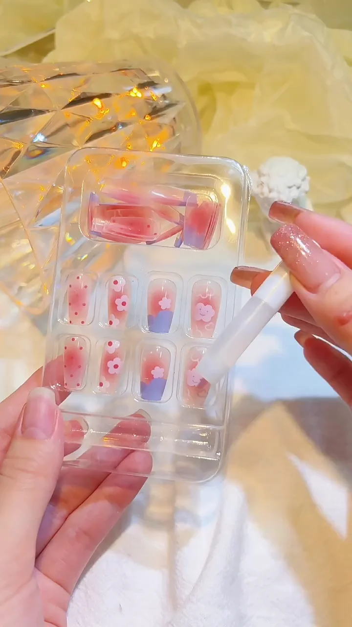 Menggh  PK（WITH GLUE）24pcs false nails（Please check the product details page before placing an order）