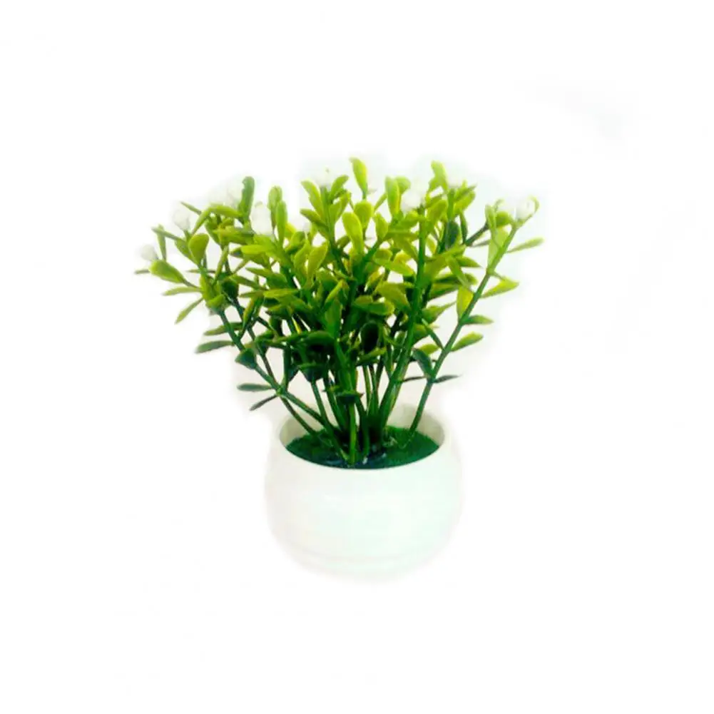 1pc Plantas Artificiales Bonsái Verde Pequeña Maceta de Árbol Plantas  Falsas Flores Adornos en Macetas Para la Decoración del Hogar Artesanía  Planta Decorativa