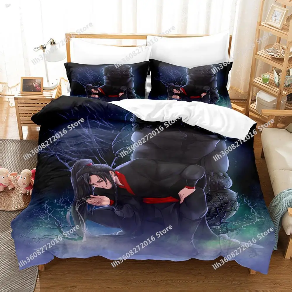 2025 Mo Dao Zu Shi The Grandmaster of Demonic Cultivation Bedding Set Cartoon Anime three-piece set Adult Kid Bedroom Duvetcover 4