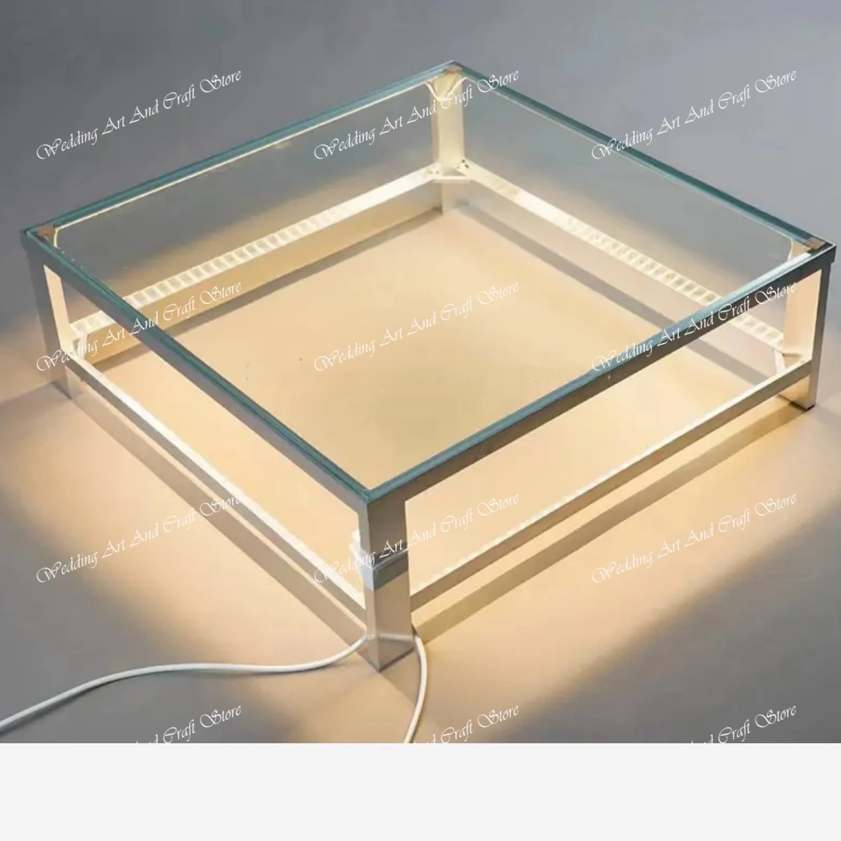 10pcs）Weding Decor Party Dance Floor Stage Square Tempered not Glass Stage Platform Led Transparent Plexiglass not Glass