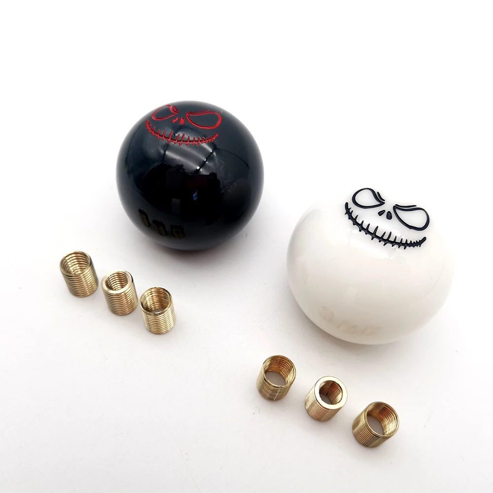 Universal JDM Ghost Smile Face Ball Gear Knob Universal Manual Car Stick Gear Shift Knob Shifter Lever Head Car Accessories