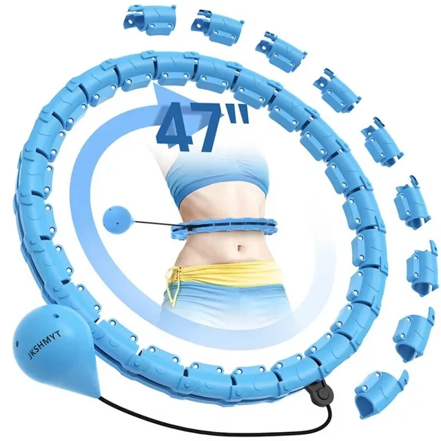 Hula Circle sport Exercise Hoop Weight Loss and Slimming Exercise Fat Burning Fitness Equipment Adjustable with Detachable Knots 2