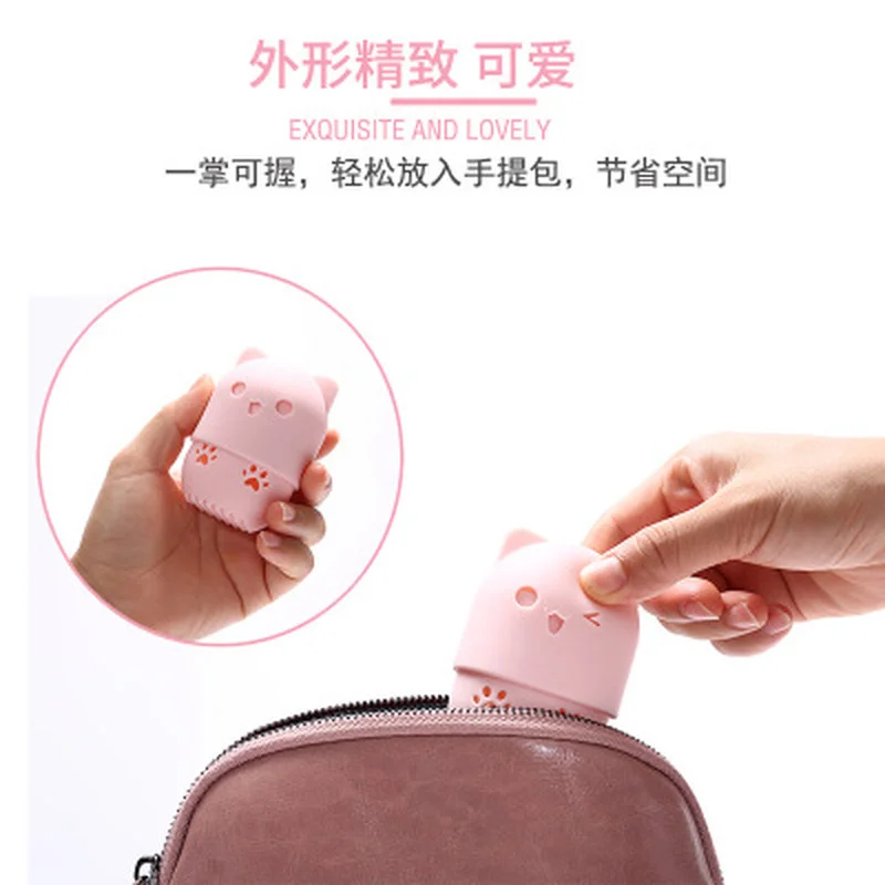 뷰티 파우더 퍼프 블렌더 홀더 스폰지 메이크업 계란 건조 케이스, 휴대용 소프트 실리콘 화장품 블렌더 스폰지 박스 홀더, 1PC