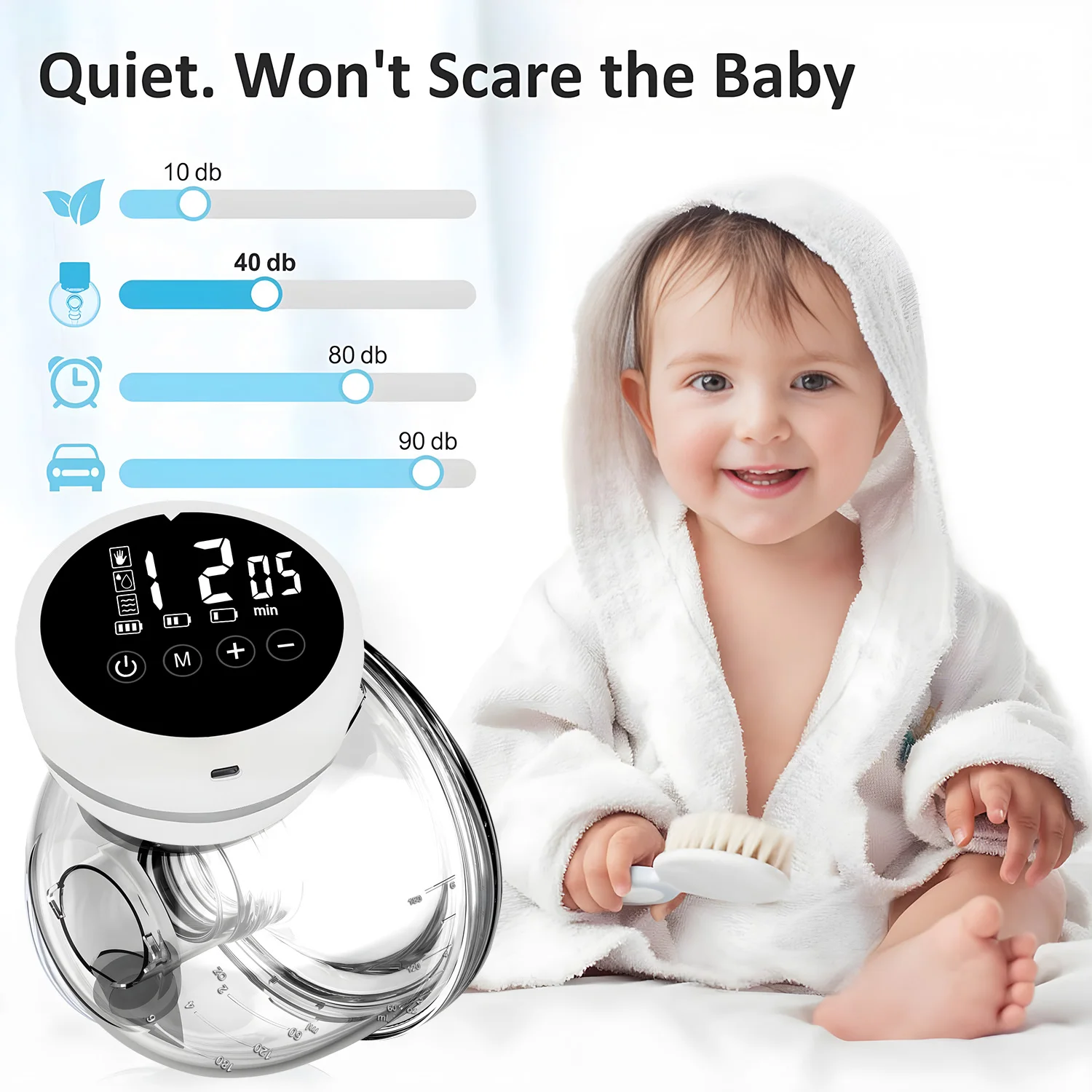 Smart Electric Breast Pump – Portable Hands-Free Wearable Milk Extractor, Silent & Comfortable 3