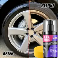 Crème Restauratrice de Pneus Noire KJM 100G - Prévient les fissures, redonne de la brillance avec protection UV pour les pneus de voiture, de vélo, de moto et le plastique 1