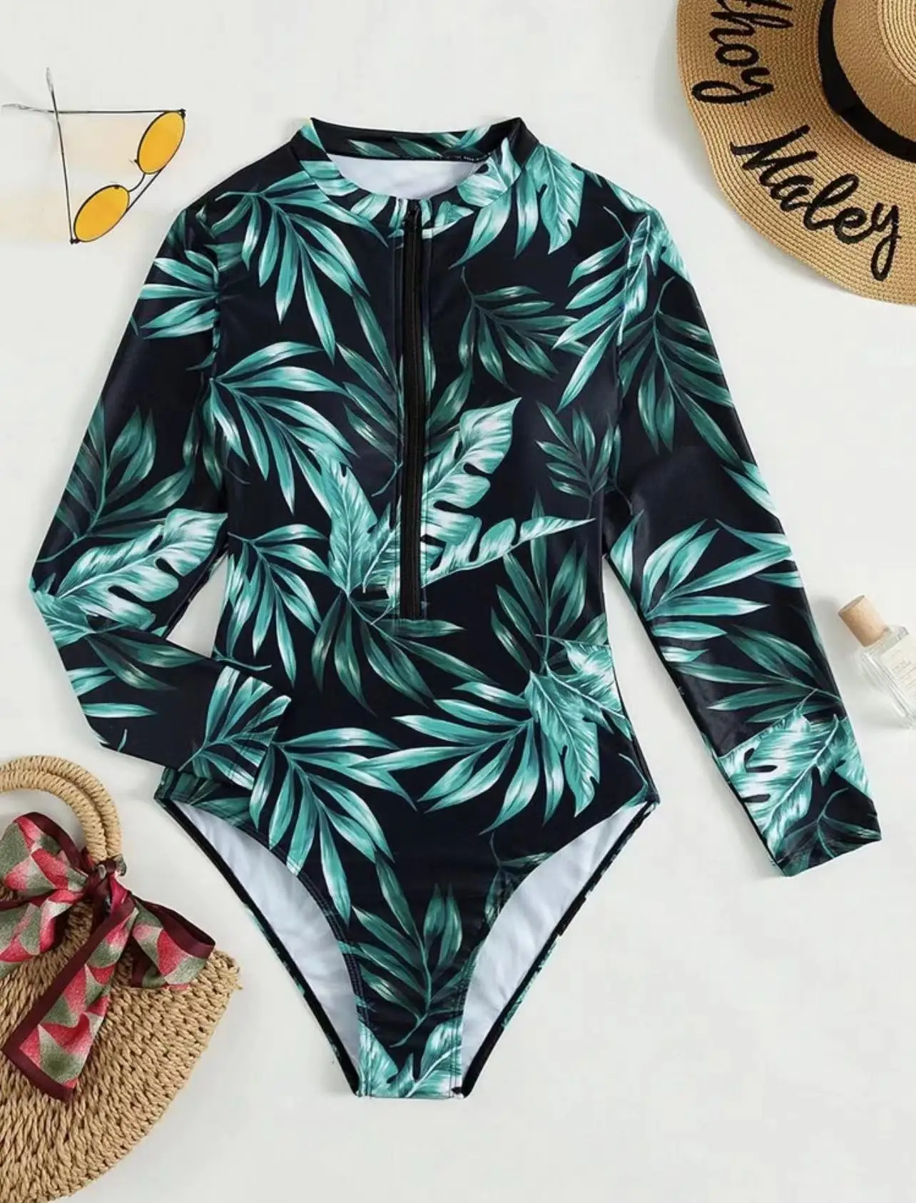 2023 surf Sport maillot de bain manches longues femmes une pièce maillot de  bain maillots de bain solide Monokini maillot de bain Tropical body femme -  AliExpress