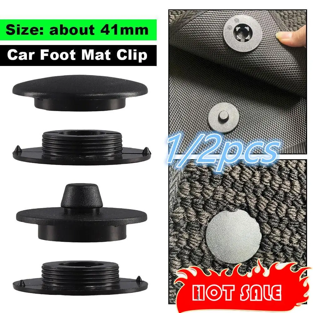 

1/2set Car Foot Mat Clip Carpet Surface Fix Buckle Double Layer Detachable Spare Case Cushion Button Automotive Interior Product