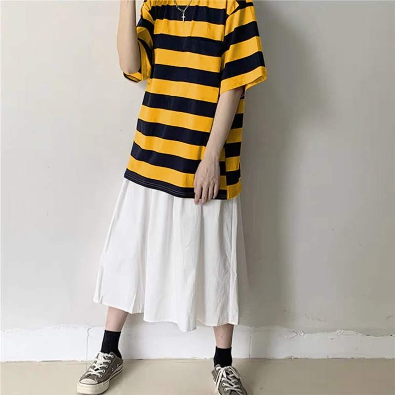 Women T-Shirts Harajuku Goth Punk stripe Print Short Sleeve Loose Clothes Oversized T Shirt Female Tops Hip Hop Tee Shirt 13 S8e49b5a25b4a4e6f9f65f06bbdc29f83g