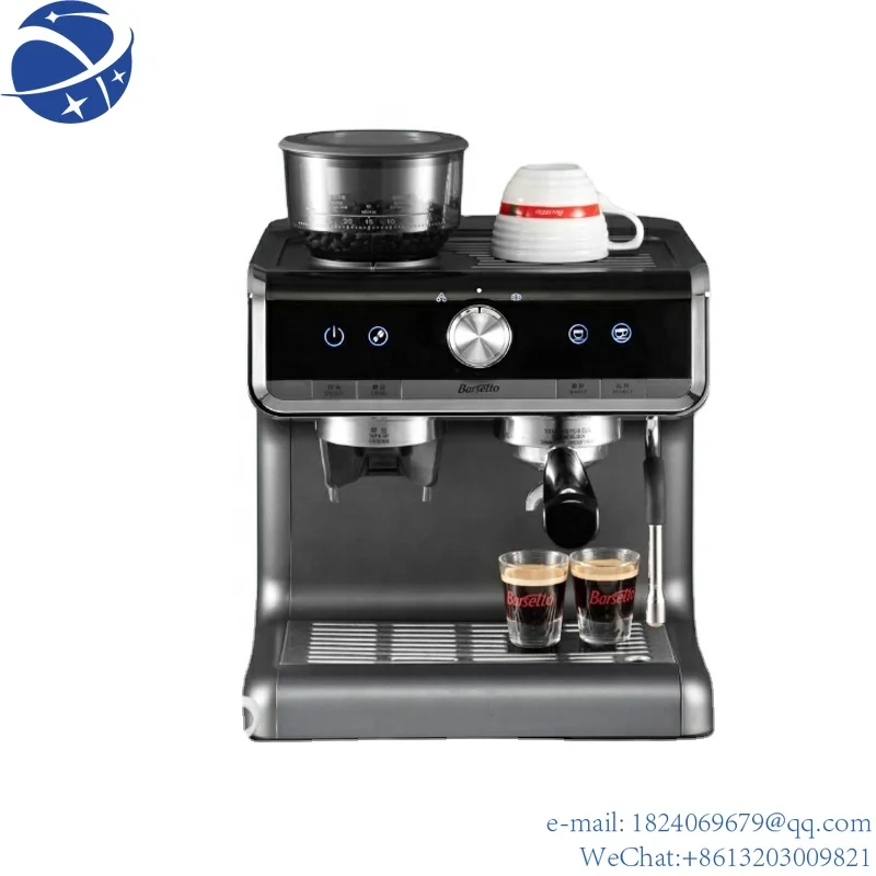 

YUN YI Espresso Coffee machine with Grind Beans Semiautomatic Grinder Steam Coffee maker smart coffee machine