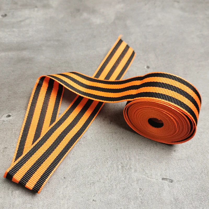 Ribbon Decoration Ribbon Supplies Ribbon of Saint George For Russian Soviet USSR Badge Clothing Bags Hats Decorating Events Gatherings The Great Patriotic War