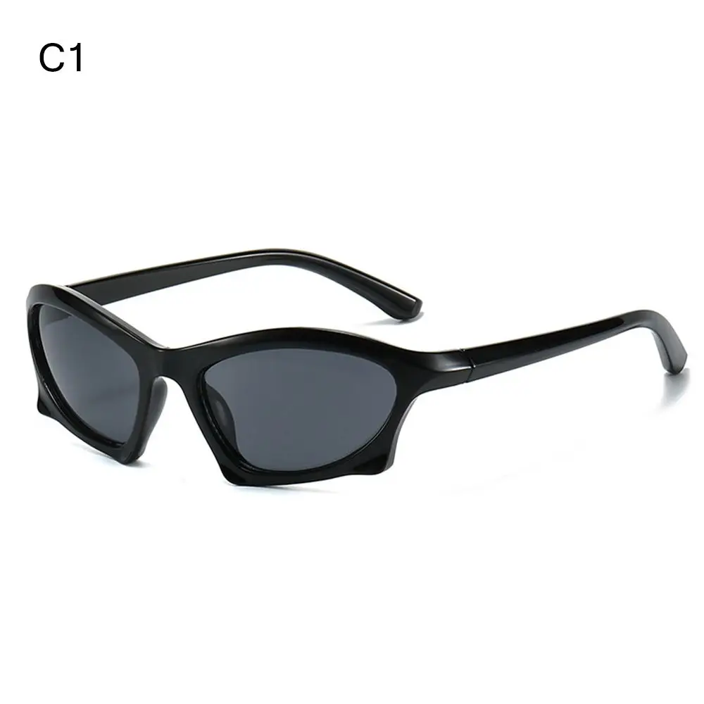 Rimless Sunglasses Oversized Trendy Y2K Wrap Around Sunglasses Punk One Piece Goggles Sports Sun Glasses Shades Driving_voghion.com