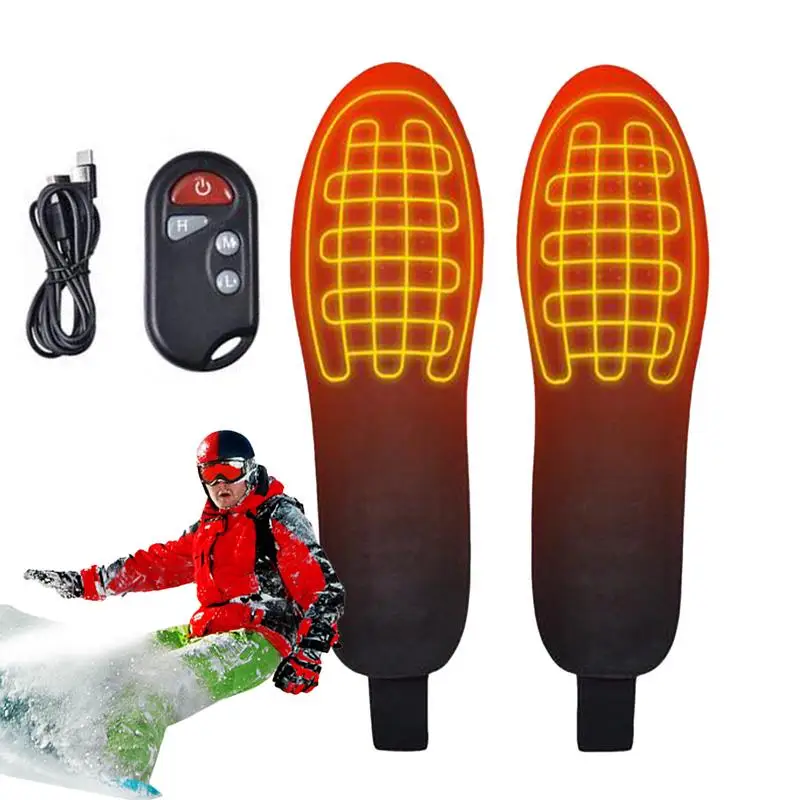 Heated Shoe Insoles USB Heating Rechargeable 2200mAh 3 Modes