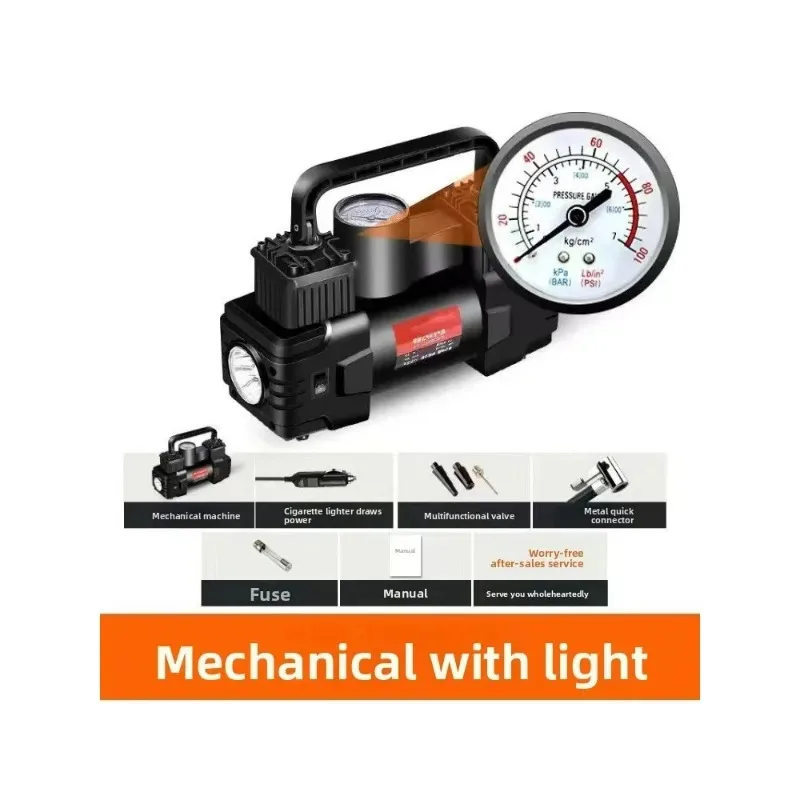 Druckmesser, elektrische Pumpe, aufblasbare Pumpe für Autoreifen, 12 V, 150 PSI, Mini-Luftkompressor, Einzelzylinder, Hochleistungs-Reifenfüller