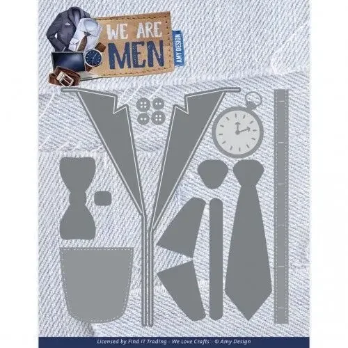 Silicone Well Dressed Man Trousers Digits Metal Cutting Dies Stamps Scrapbooking Stencil Photo Album Card DIY Paper Embossing