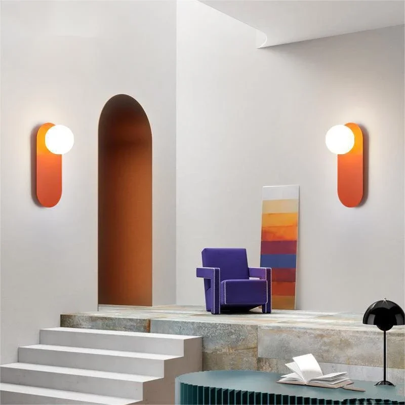 Nordic LED Wall Lamp Minimalist Glass Wall Sconces Bedroom Living Room Corridor Decoration Aesthetic Lighting Fixtures led wall lamp wall sconces light wall lamp