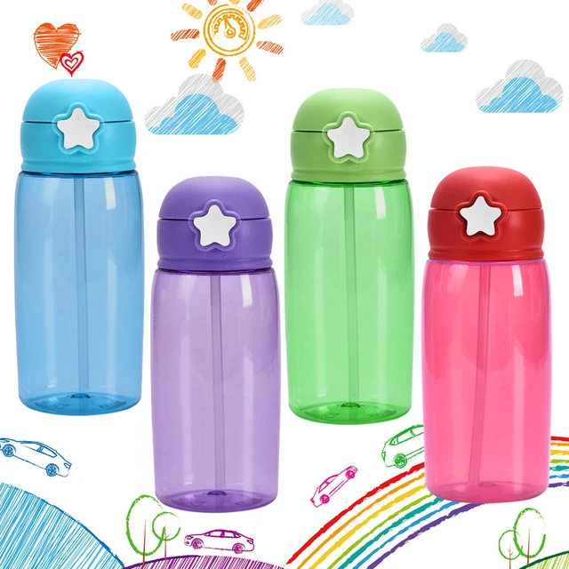 480ml Kids Water Bottles Creative Cartoon Baby Cups With Straws Leakproof  Water Bottles Tour Portable Water Bottle For Children - Water Bottles -  AliExpress