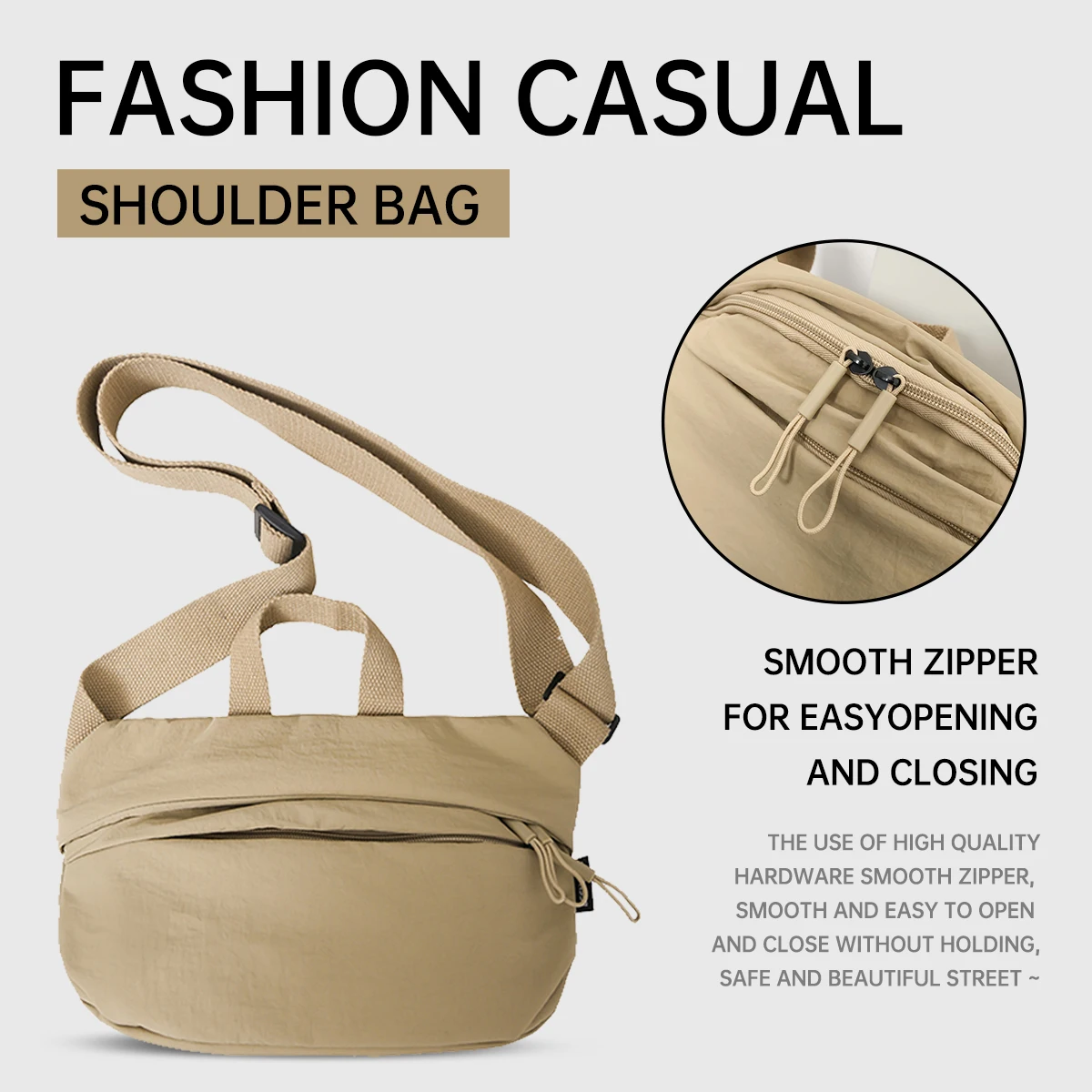 2025 New Men's Shoulder Bag Men's Outdoor Functional Multifunctional Shoulder Bag Boys Commuting Shoulder Bag Storage Bag Women