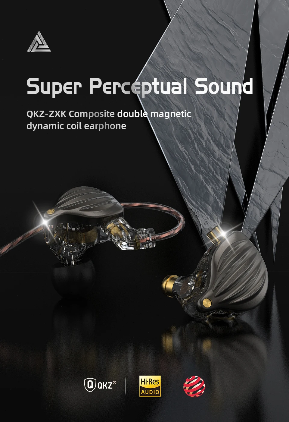 QKZ ZXD HiFi Earphone Super Bass Earbuds Music Monitor Wired Headphones With Microphone Noise Cancelling Headset Games Sports