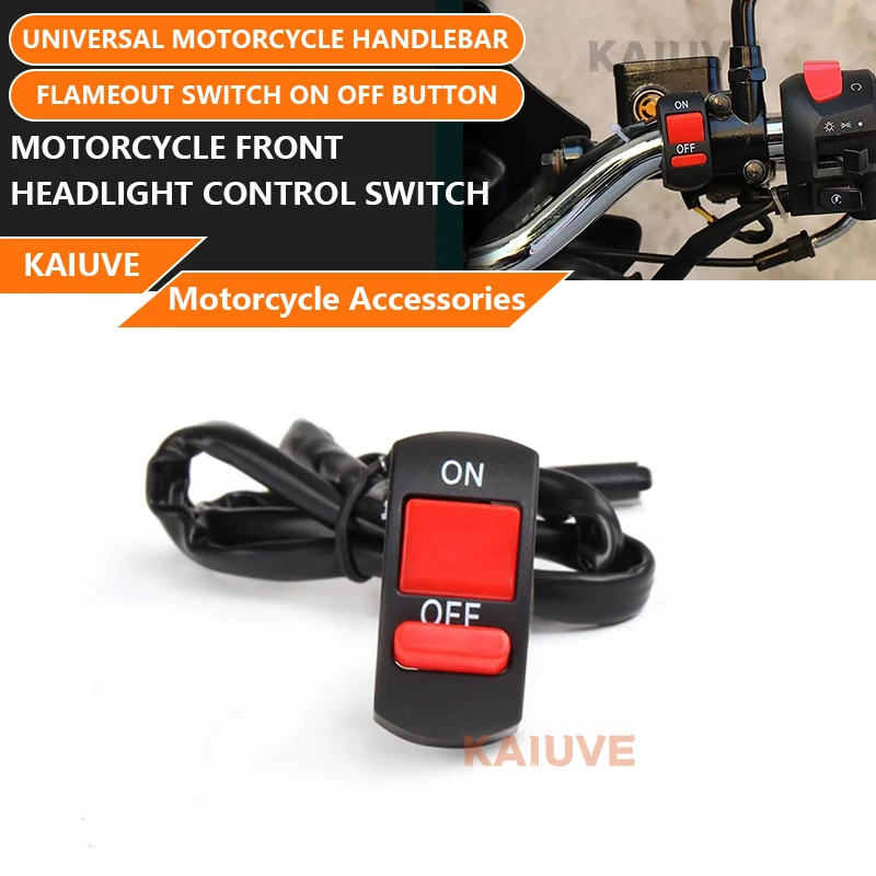 

Universal Motorcycle Handlebar Flameout Switch LED switch button headlight modification dual flash switch button