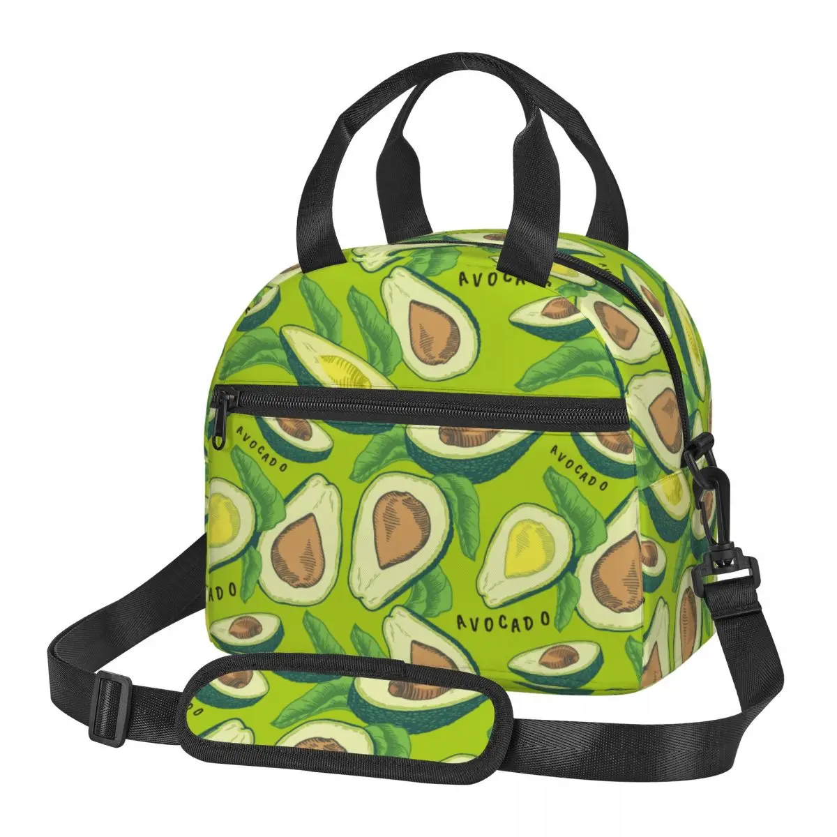 thumbnail image 1 of Bolsa Térmica para el Almuerzo con Dibujos de Aguacate Correa Ajustable Yangshaomei, 1 of 4