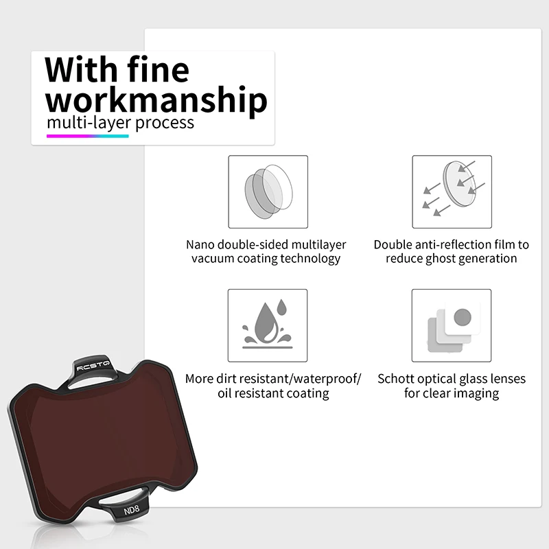 Set Di 6 Filtri Per Obiettivo DJI Avata 2 (CPL, UV, ND8/16/32/64) – Accessori Impermeabili In Plastica Per Fotocamera Drone