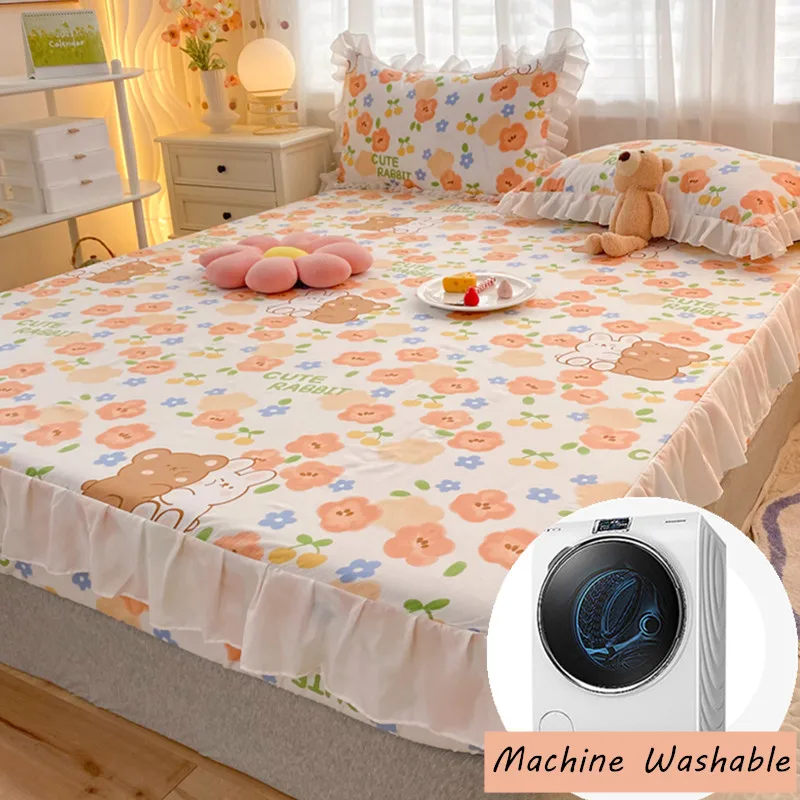 Fundas de cama con estampado Floral, 150x200, estilo de encaje, sábanas  ajustadas, Funda de colchón transpirable (es necesario pedir la funda de  almohada) - AliExpress