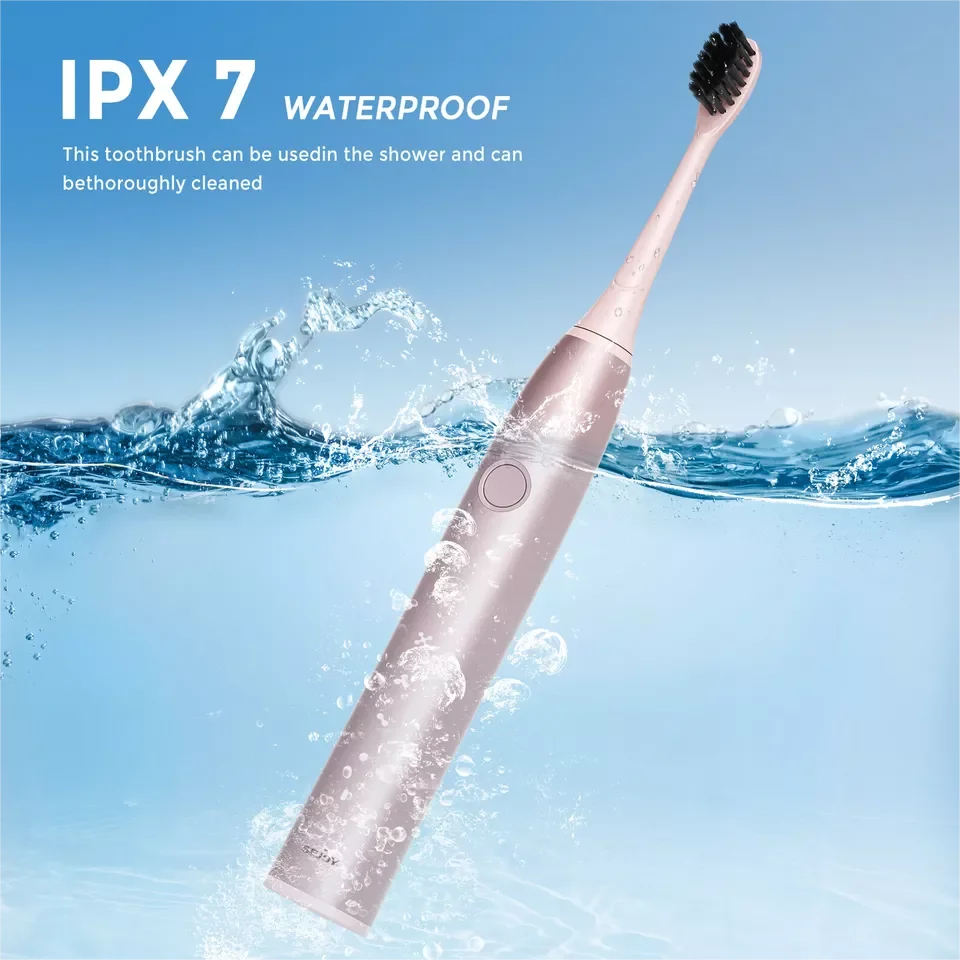 SEJOY Electric Toothbrush for Adults Rechargeable 5 Modes With 8 Replacement Brush Heads 5