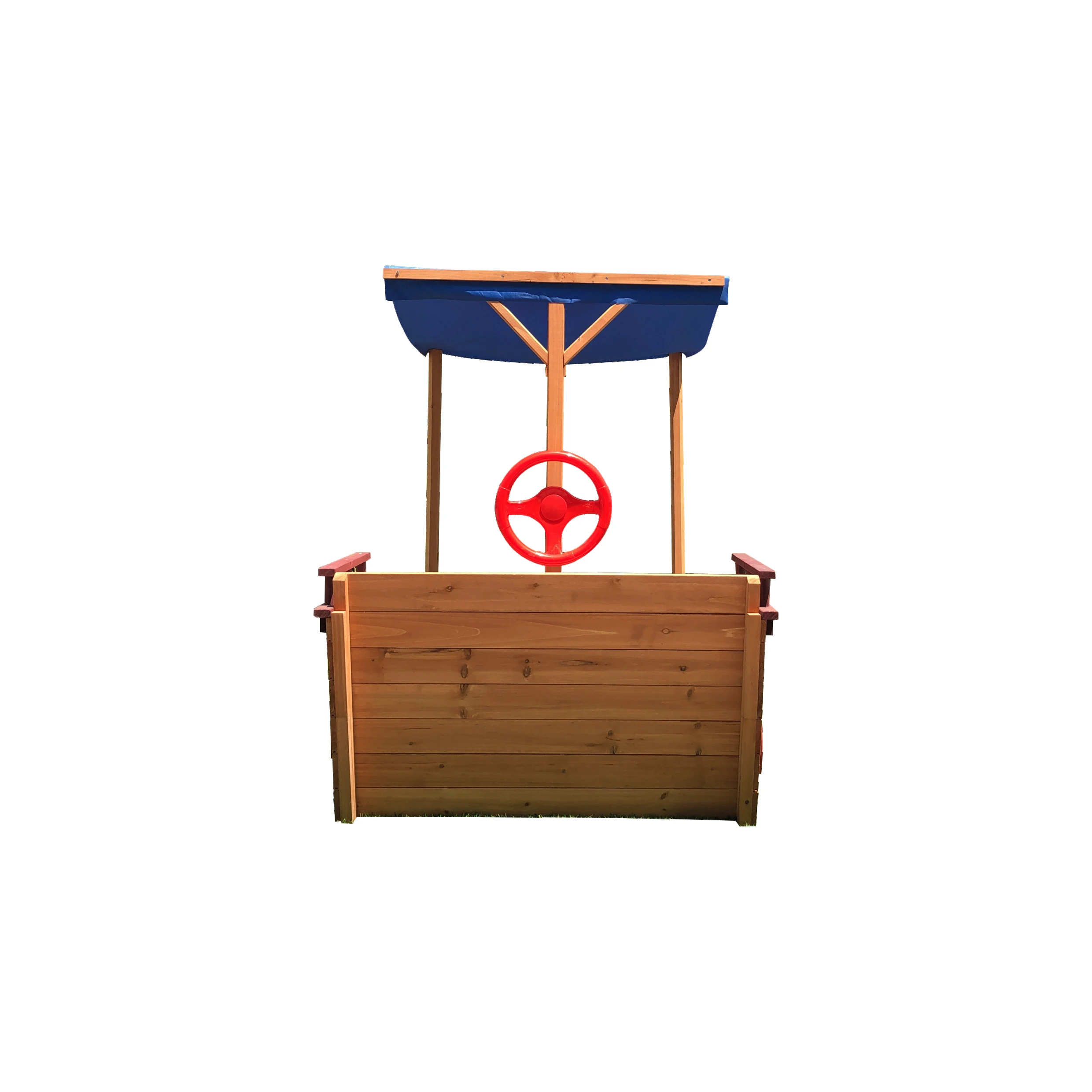 

Outsunny Pirate Ship Sandbox with Cover and Rudder, Wooden Sandbox with Storage Bench and Seat, Outdoor Toy for Kids Ages 3-8 Ye