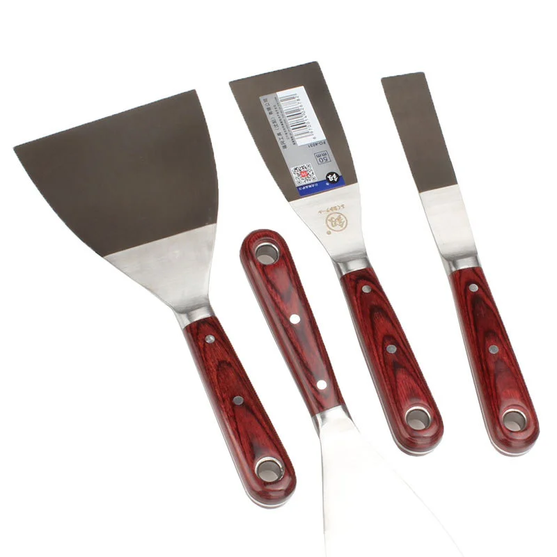 1pcs Stainless steel wooden handle putty knife cleaning,putty knife scraper,drywall spatula