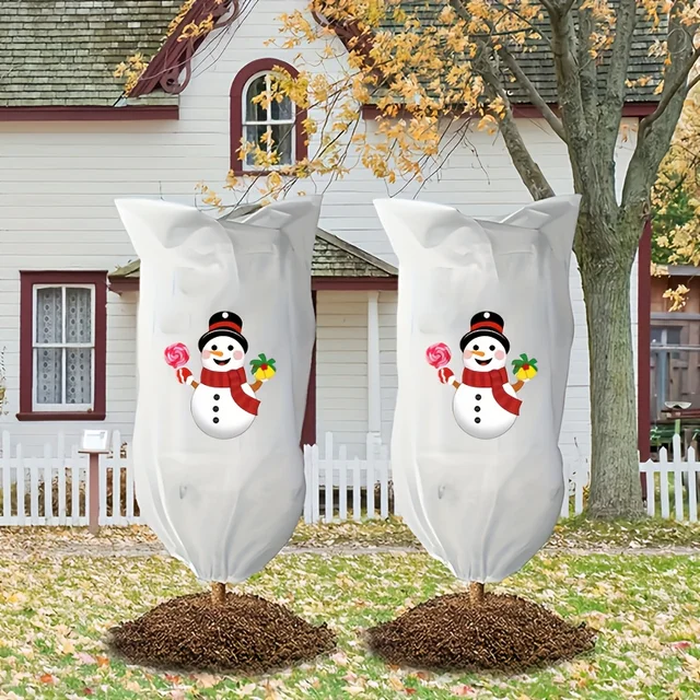 1pc Heavy Duty Winter Frost Cloth Plant Cover - Drawstring Design for Outdoor Shrubs, Fruit Trees,Ideal for Christmas Gardening 1pc Heavy Duty Winter Frost Cloth Plant Cover - Drawstring Design for Outdoor Shrubs, Fruit Trees,Ideal for Christmas Gardening