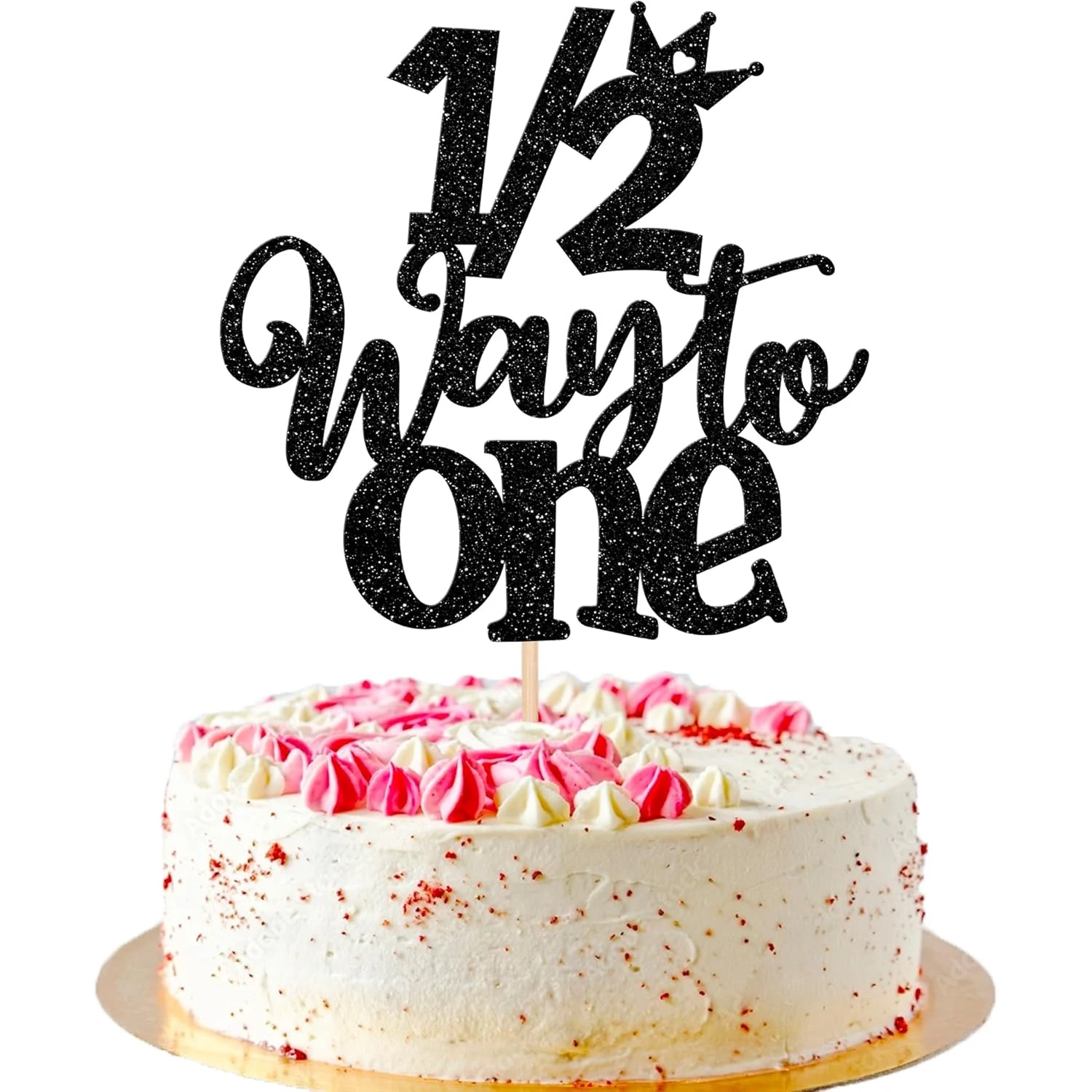 1/2 חצי דרך לעילוי על העוגה שמחה 6 חודשים קישוט לעוגת יומולדת שמחה לתינוק 6 חודשים קישוט לעוגת מסיבת יומולדת שמחה