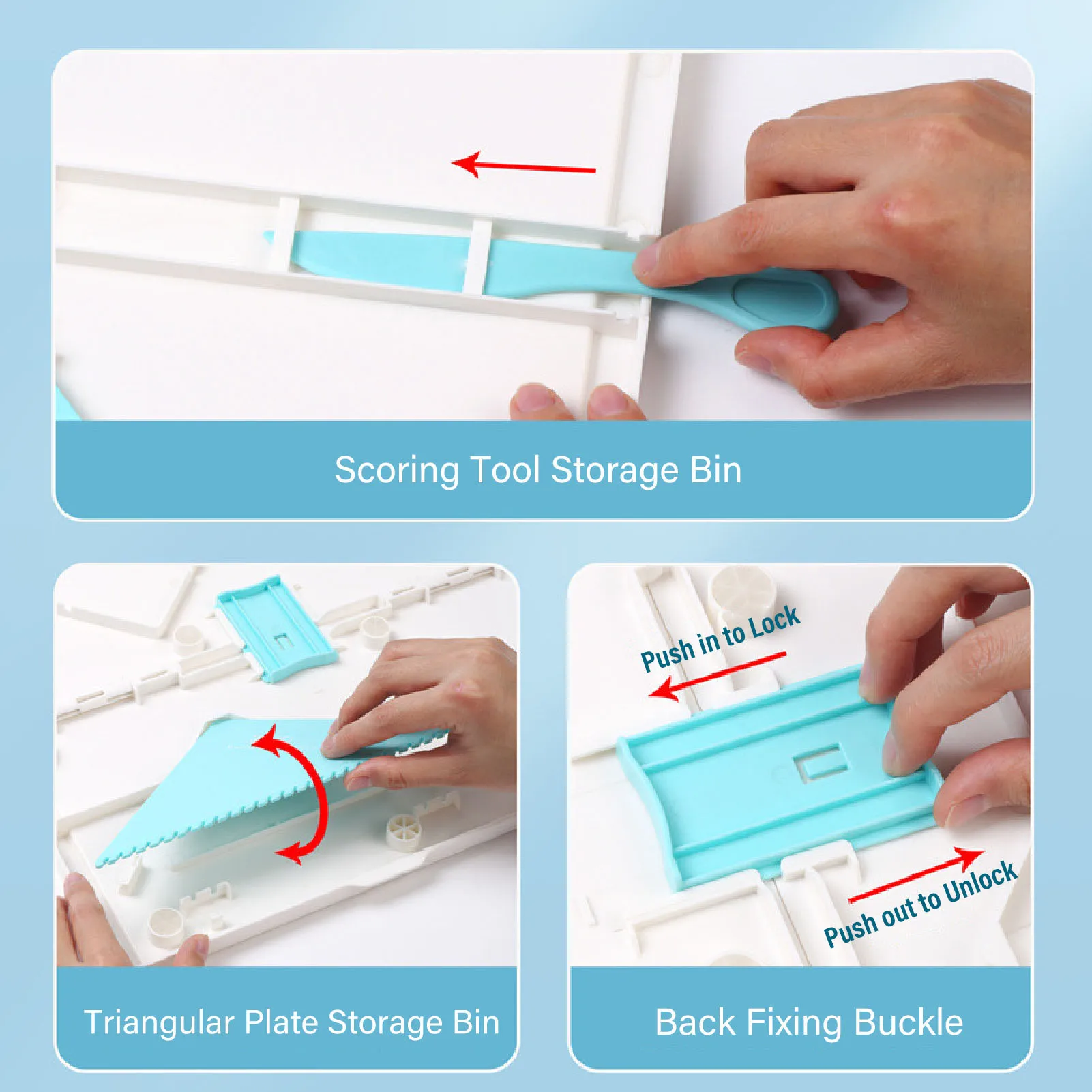 Paper Scoring Board Paper Folding Tools 80-200g Thickness Grooved Design 320x320mm Clear and Straight for Making Card Envelope