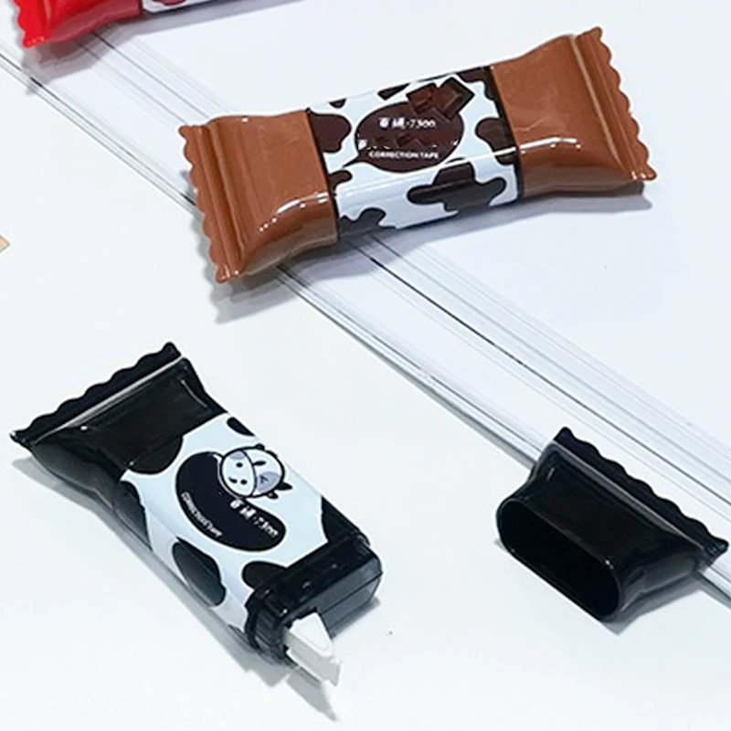 Correction Tape 1 Piece Cute Kawaii Milk Candy Sweet Cherry Chocolate Mint Cow Stationery Office School Supply correction tape