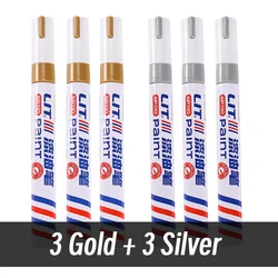Colorful Permanent Paint Marker Set - 8 Waterproof Vibrant Colors (3gold 3silver)
