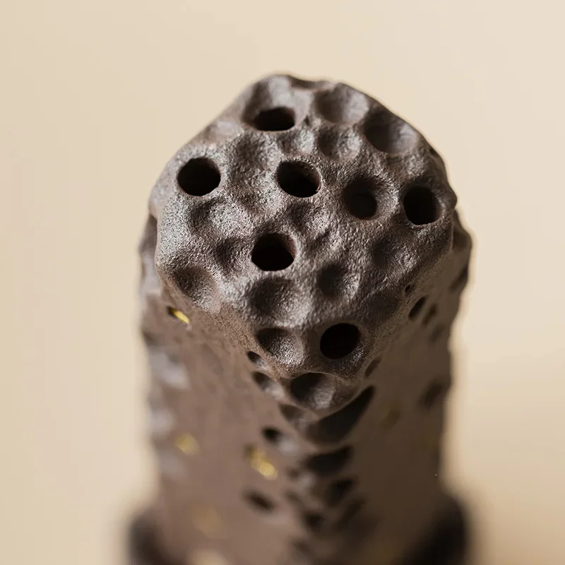 Zen Stick Incense Burner with Lid Ceramic Retro Aromatherapy Holder for Home Indoor Tea Room Desktop Meditation Decor Gift