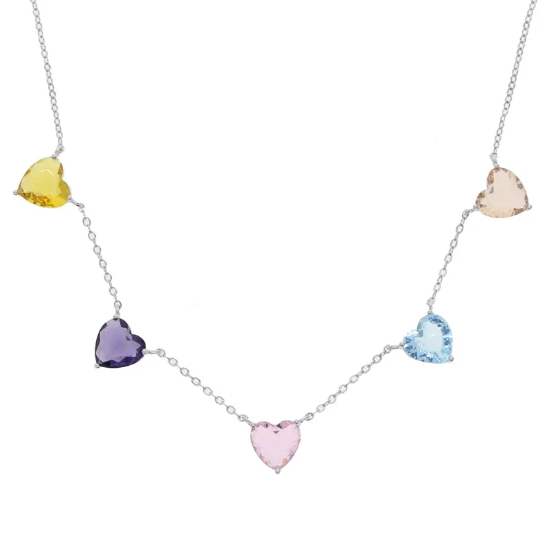 الباستيل الملونة المختنق قلادة للنساء ، كبير على ش...