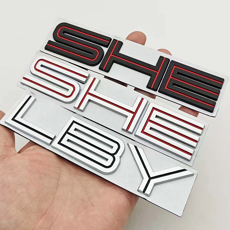 3D 메탈 블랙 실버 레드 자동차 스티커 레터 SHELBY 로고 엠블럼 리어 트렁크 배지 포드 머스탱 SHELBY GT 자동차 액세서리