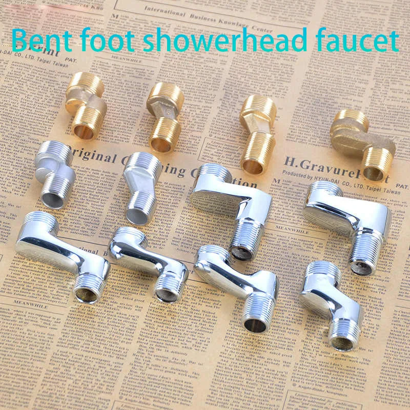Pipe Fittings Shower Bend Foot Flower Sillon Faucet Variable Diameter Bend Foot Joint Lengthened Tall Curved Corner Accessories 1Pcs