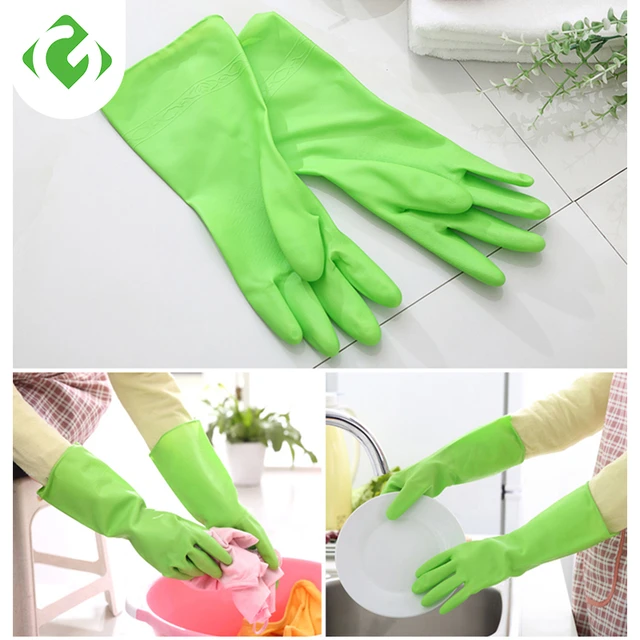 Guantes de goma resistentes al agua para el hogar, guantes de limpieza  duraderos para lavar la