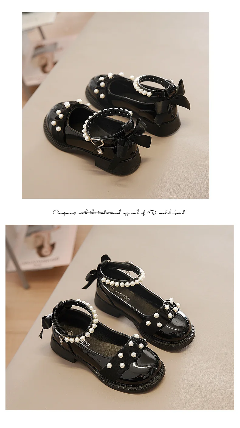 Frühling Herbst Mädchen Glänzend Leder Schuhe Mode Kinder Prinzessin Casual Kleid Wohnungen Süße Bowtie Kinder Schule Mary Jane Schuhe – Detail 14
