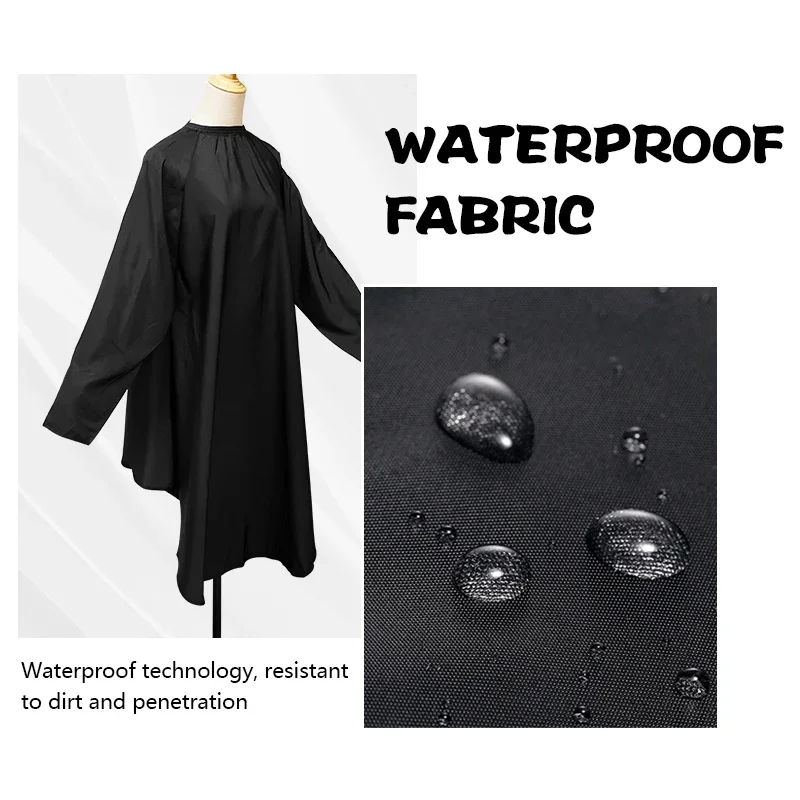 Haircut Cape Hairdressing Cape Beauty Salon Apron Sleeved Apron Barber Haircut Cloth Hair Cut Cape Hairdressr Gown Hairdressing Coat With sleeves Barbershop Salon Accessory