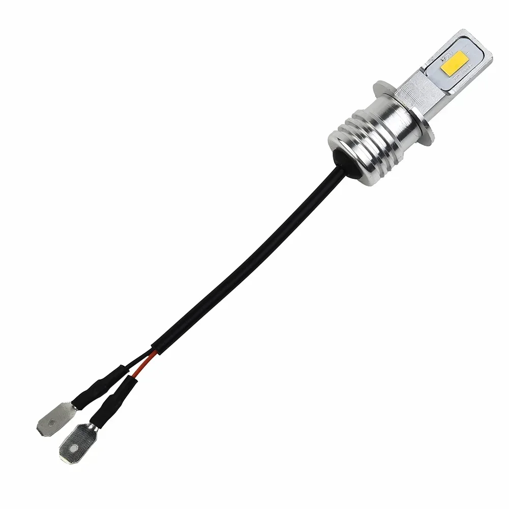2 Ampoules LED H3 3000K Jaune - 80W - 3000LM - Pour Feux De Brouillard - Super Brillant - 12-24V