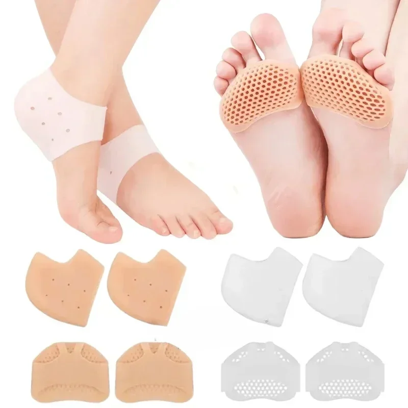 Silicone Heel Protector Protective Sleeve Feet Care Heel Spur Pads for Relief Plantar Fasciitis Pain Reduce Pressure 1Pair heel protector heel protector pads heel cushion protector heel protector patches