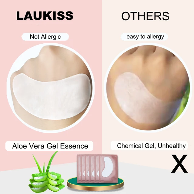 25/50/100Pairs Eye Patches Under Eyelash Pads for Building Hydrogel Paper Patches Lint Free Stickers for False Eyelashes LAUKISS 2