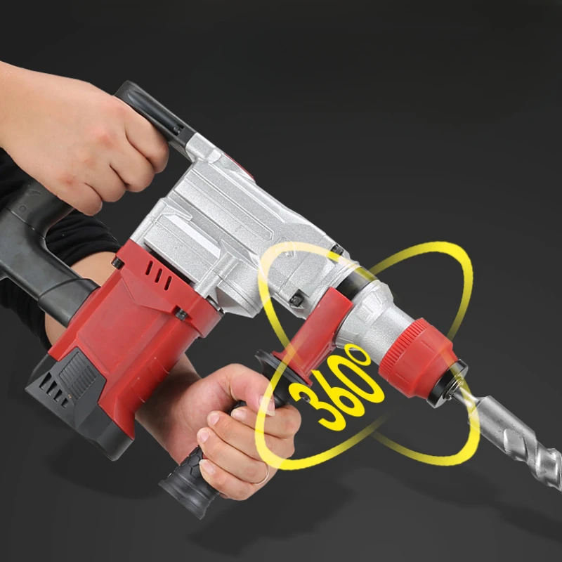 High-power all-copper dual-purpose electric hammer and pickaxe Multifunctional impact drill Industrial grade professional tools 6