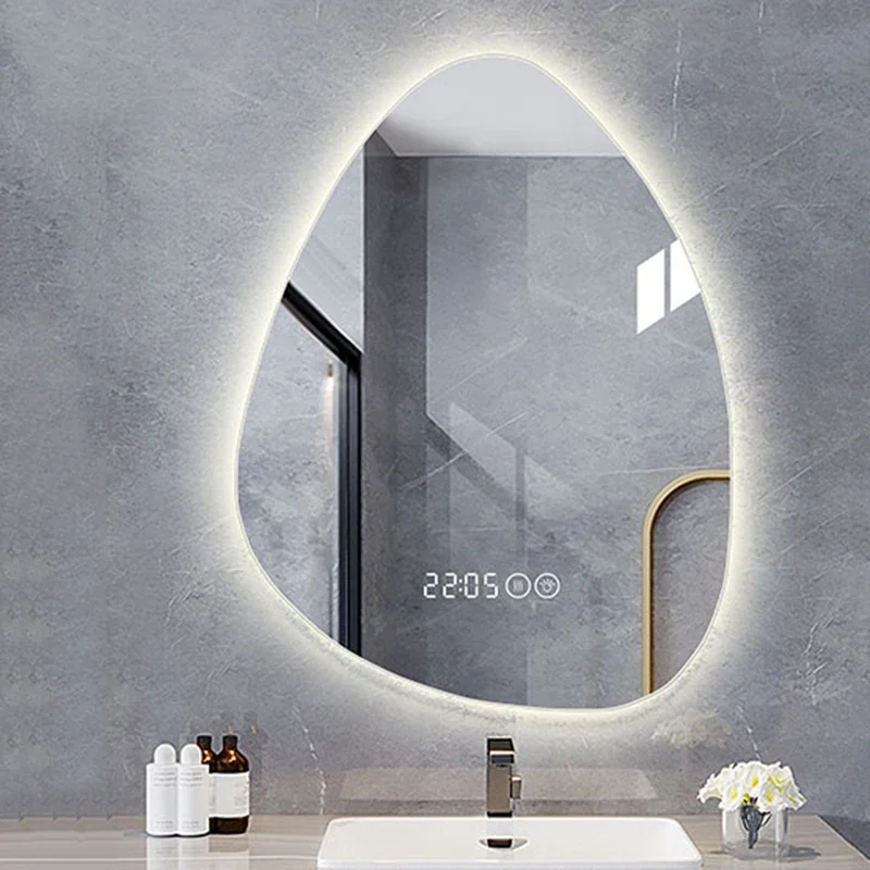 SmartTouchBathroomMirrorLightElectricClearOddShapeBathroom