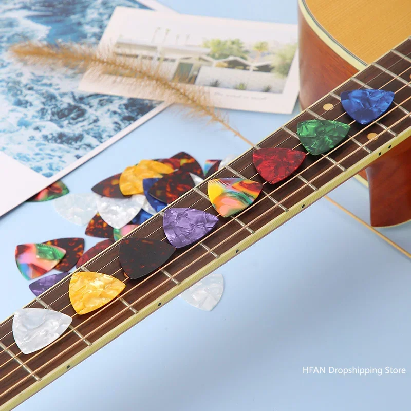 5pcs/set Acoustic Guitar Picks Plectrums Thumb Picks Plastic Electric Part Guitar Pick Pick Bass