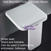 Folding Shoe StoolWall Mounted Wall Invisible Shoe StoolShower Stool for the ElderlyBath StoolBathroom Grooming Chair 2