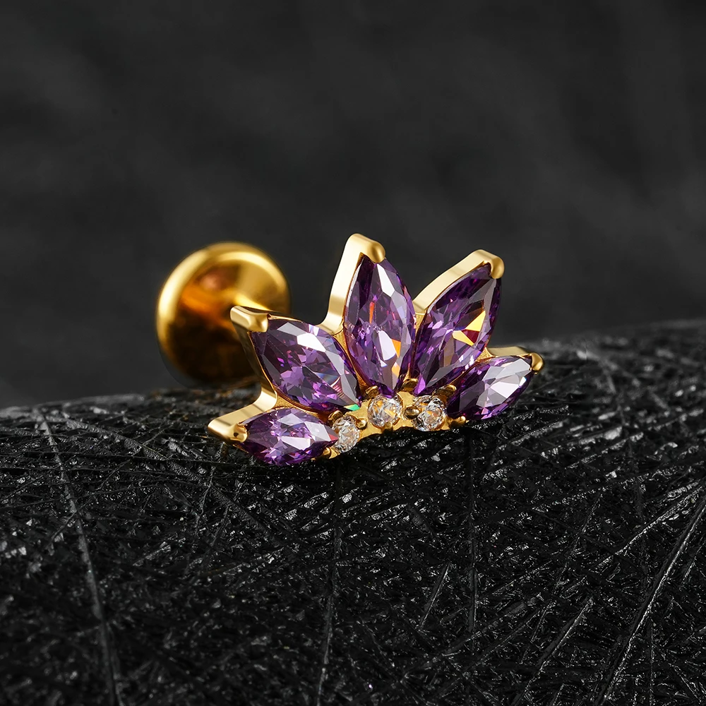 Right Grand ASTM F136 Titanium Marquise Lotus Cartilage